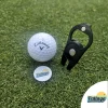 Metal 3 in 1 golf divot tool with magnetic marker and bottle opener